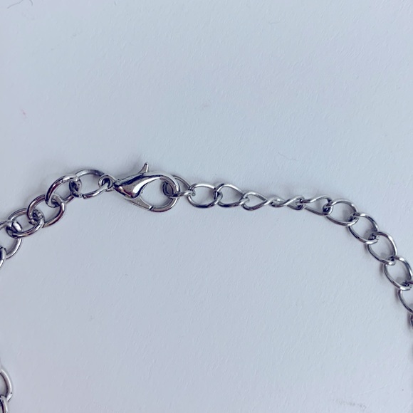 Silver and Light Blue statement Necklace and matching earrings - Picture 10 of 10